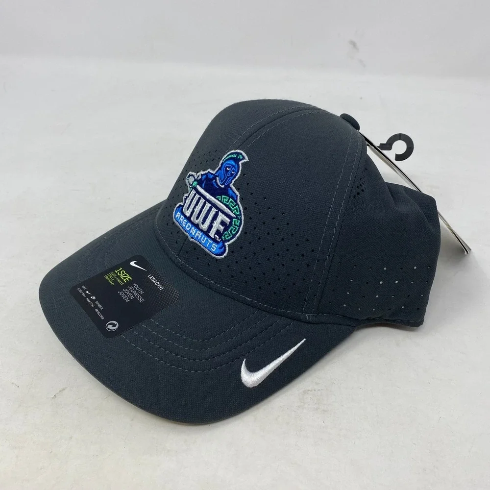 Nike UWF Argonauts Golf Cap Hat Black Adjustable Light Black Youth Sideline OSFM